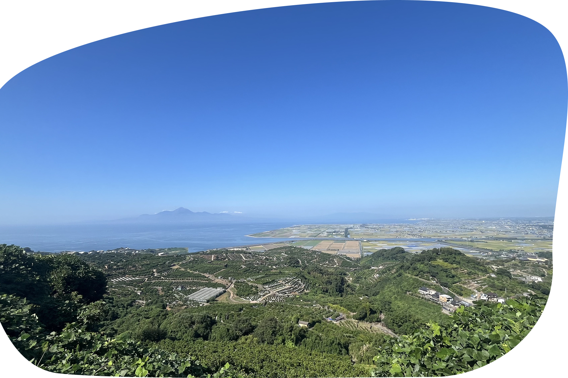 小天から望む有明海の景色
