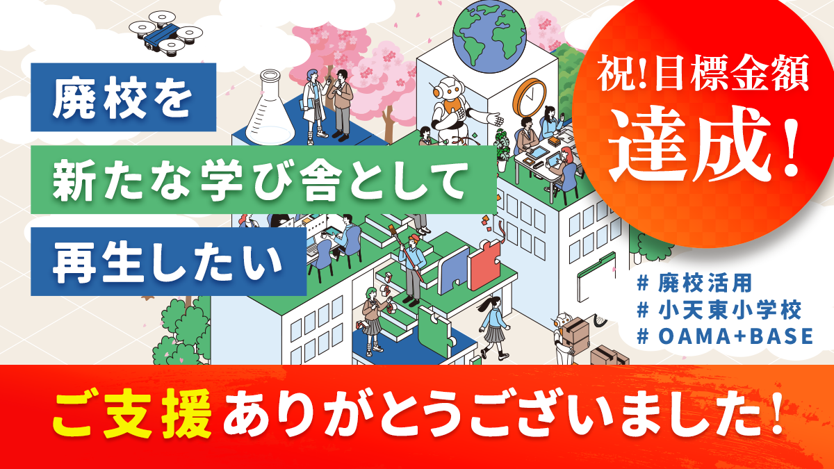 クラウドファンディング 祝！目標金額達成！
ご支援ありがとうございました！